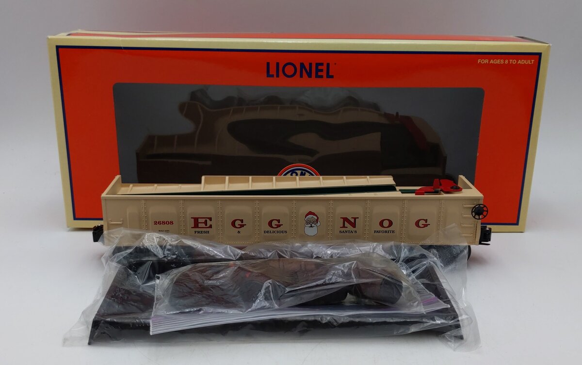 Lionel 6-26808 O Gauge Egg Nog Operating Barrel Car #26808 EX/Box
