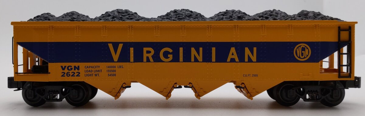 K-Line K623-44631 Virginian Diecast Hopper w/ Coal Load #2622 LN/Box