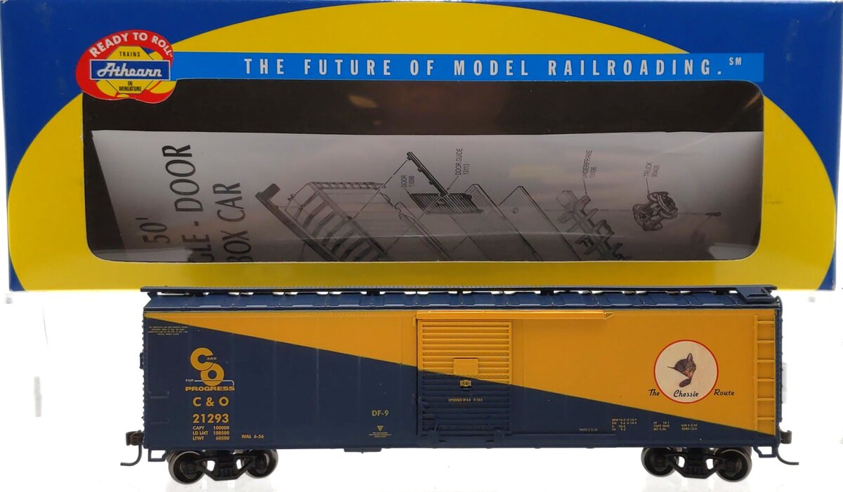 Athearn 70779 HO Scale C&O 50' Single Door Boxcar #21293 LN/Box