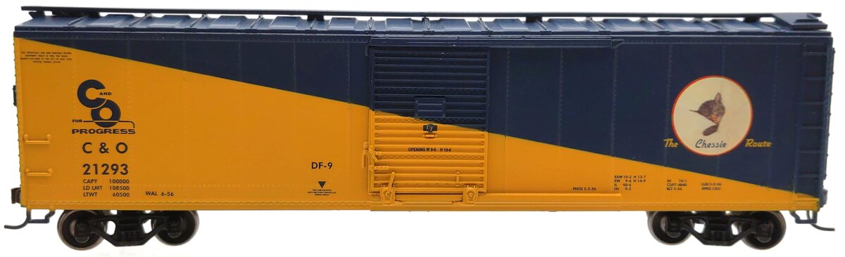 Athearn 70779 HO Scale C&O 50' Single Door Boxcar #21293 LN/Box
