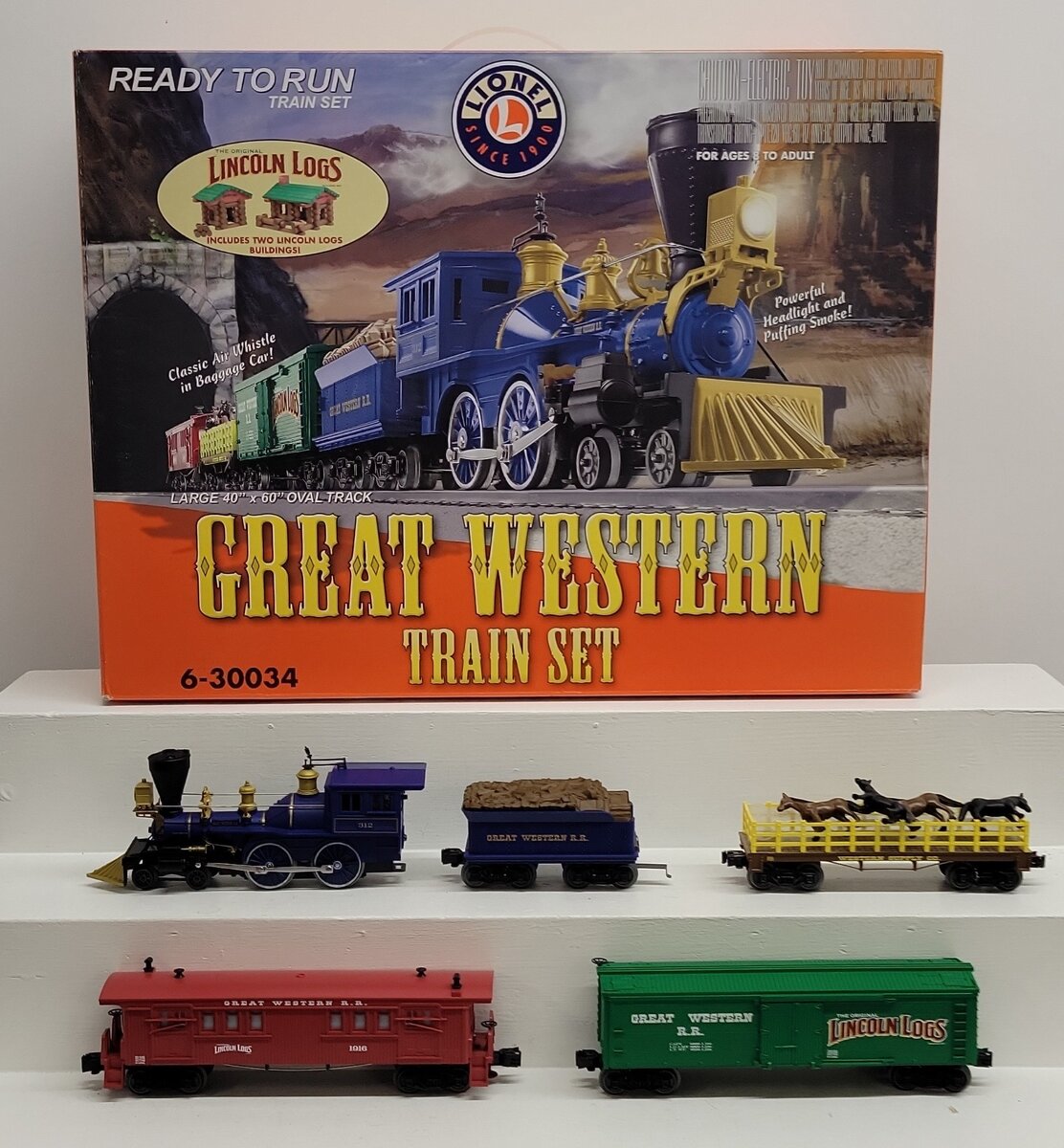 Lionel 6-30034 Great Western Steam Train Set LN/Box