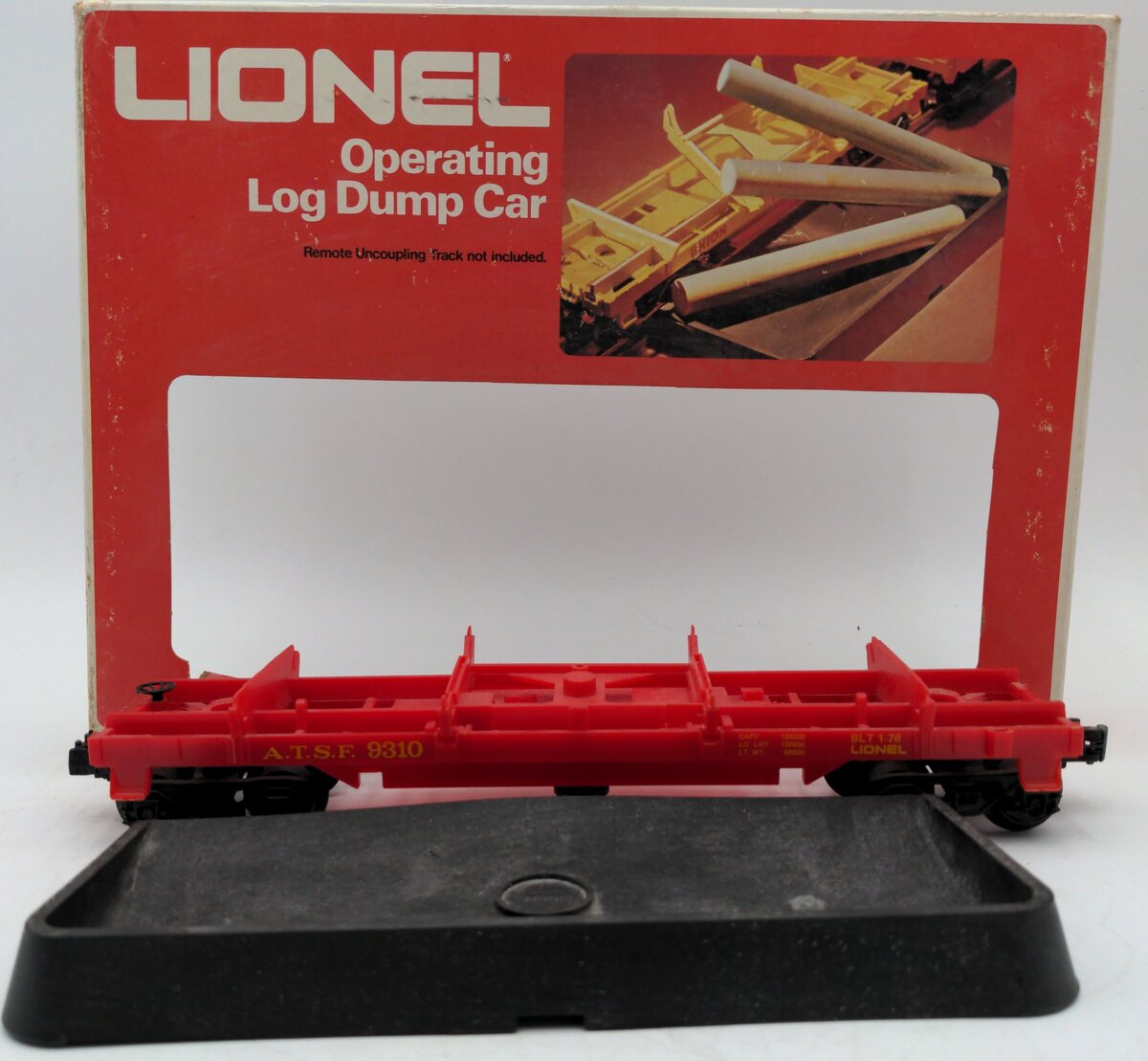 Lionel 6-9310 O Gauge AT&SF Operating Log Dump Car EX/Box