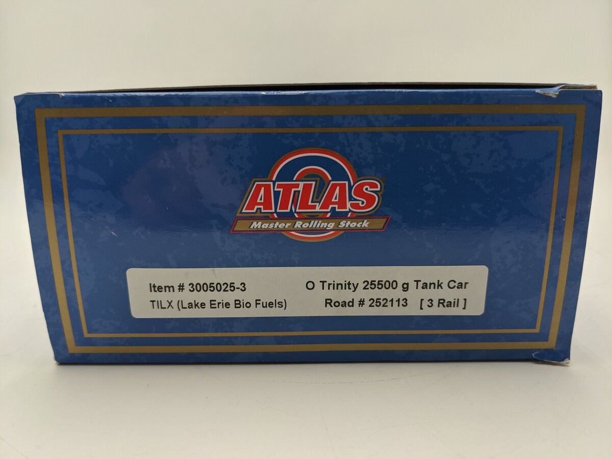 Atlas 3005025-3 O Gauge Trinity Industries Leasing 25500G Tank Car #252113 LN/Box