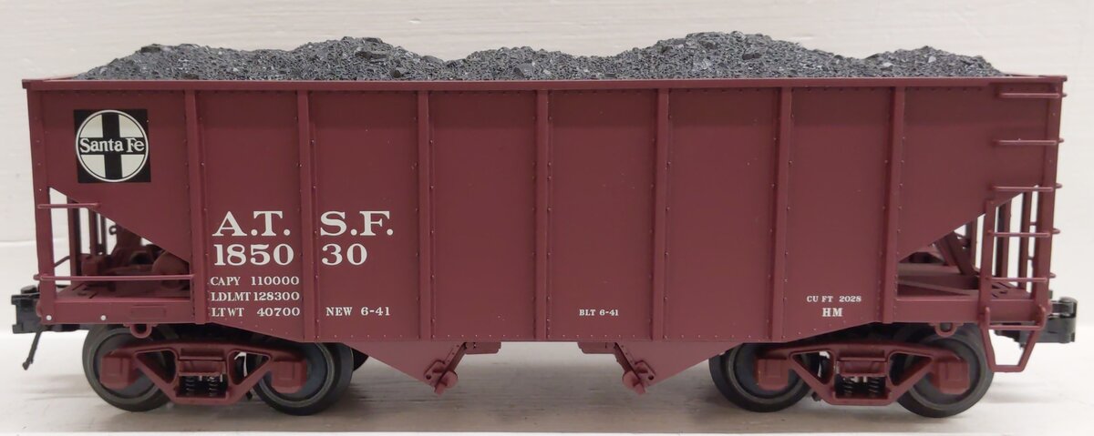 Atlas 3007105-2 O Gauge ATSF 55 Ton Fishbelly Hopper Car #185030 (3-Rail) EX/Box