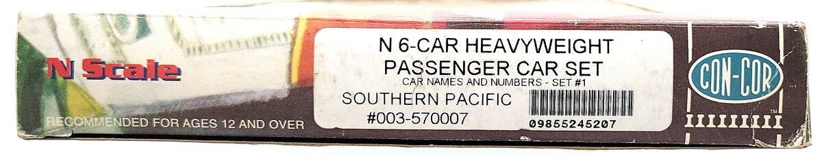 Con-Cor 0003-570007 N Scale SP 6-Car Passenger Set #1 EX/Box