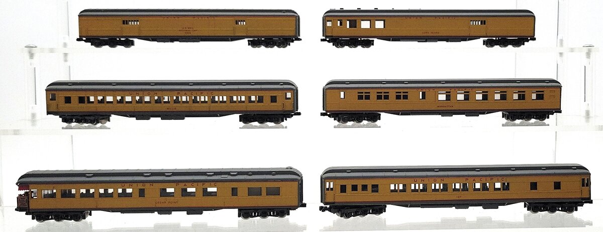 Con-Cor 0003-570013 N Scale Union Pacific 6-Car Heavyweight Passenger Set EX/Box