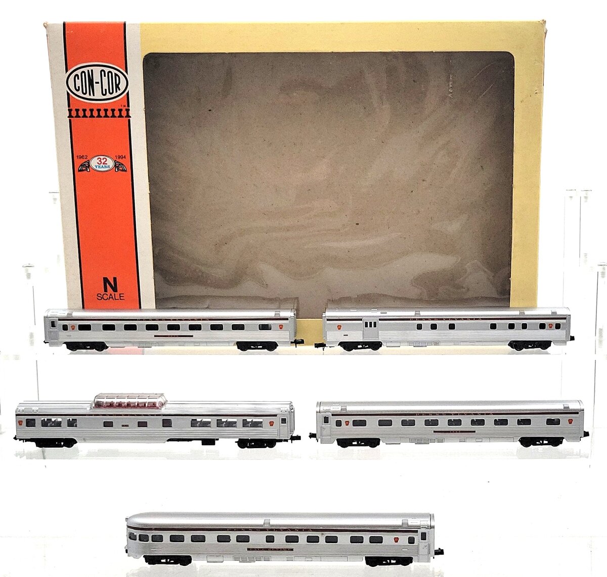 Con-Cor 003-540003 N Scale Pennsylvania 5 Car Passenger Set EX/Box