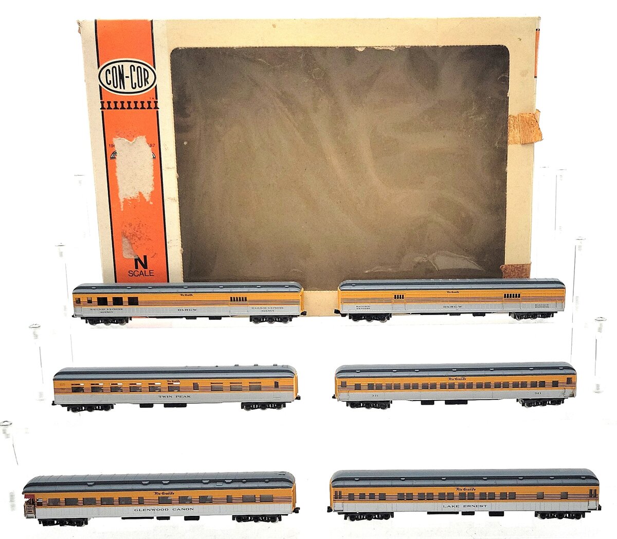 Con-Cor 003-570018 N Denver & Rio Grande Heavyweight Passenger Cars (Set of 6) EX/Box