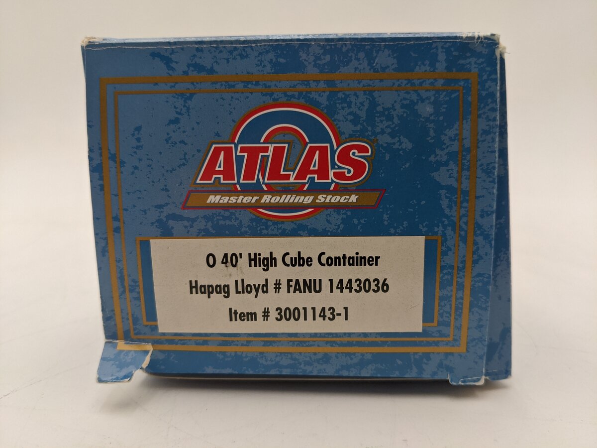 Atlas 3001143-1 O Gauge Hapag Lloyd 40' High Cube Container #1443036 LN/Box