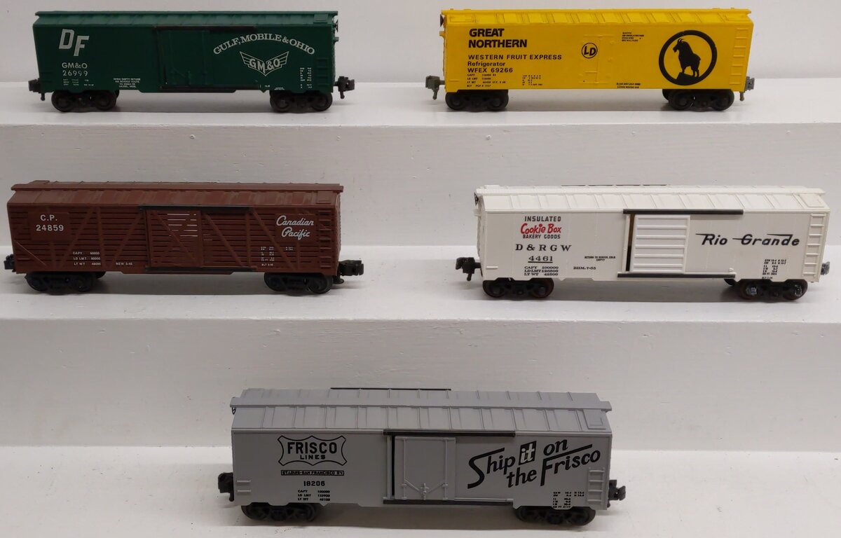 KMT O Gauge Assorted Freight Cars; 18206, 4461, 24859, 69266, 26999, [5]