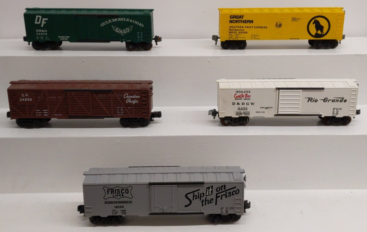 KMT O Gauge Assorted Freight Cars; 18206, 4461, 24859, 69266, 26999, [5]