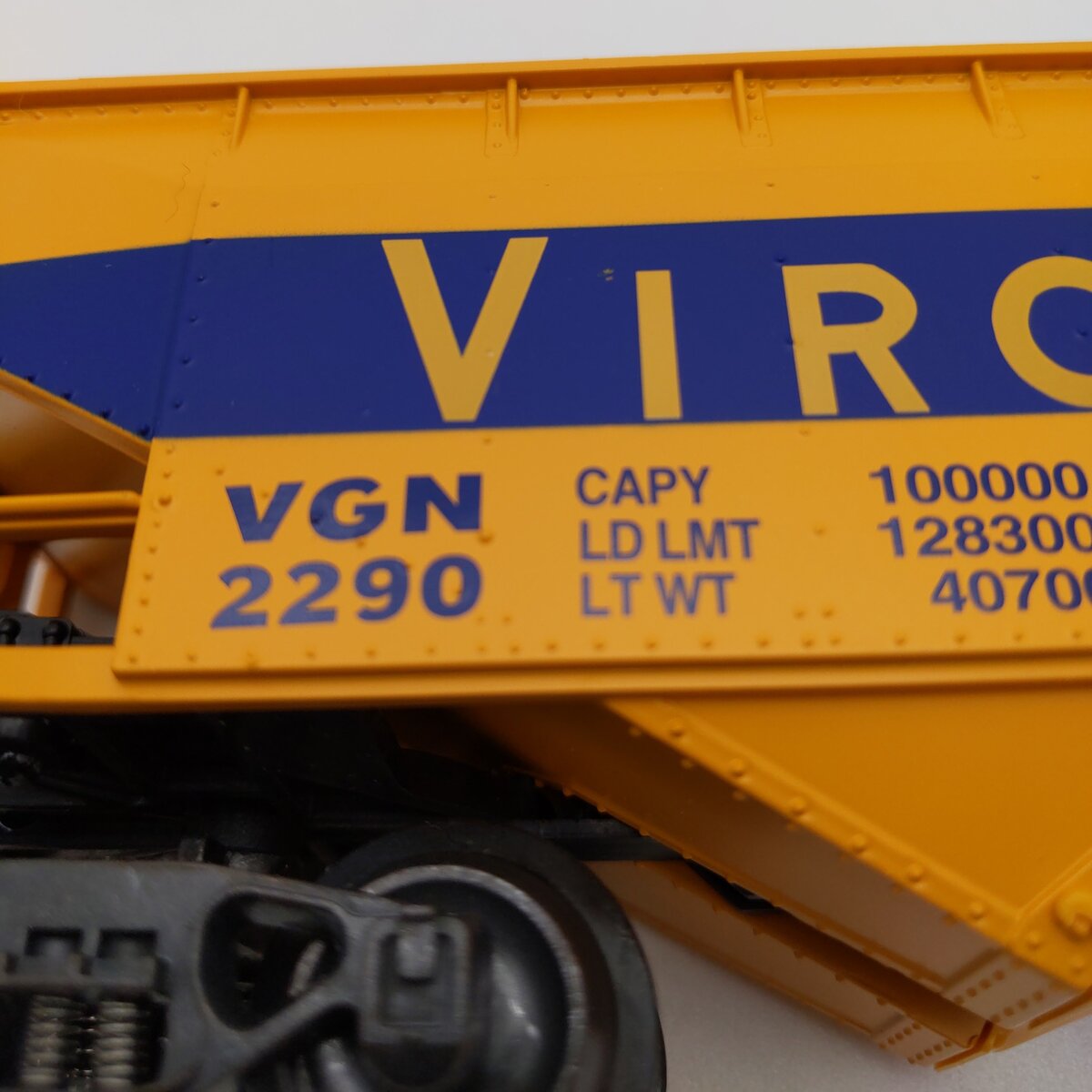 K-Line K621-44635 O Gauge Virginian Hopper w/Coal Load #2290 EX/Box