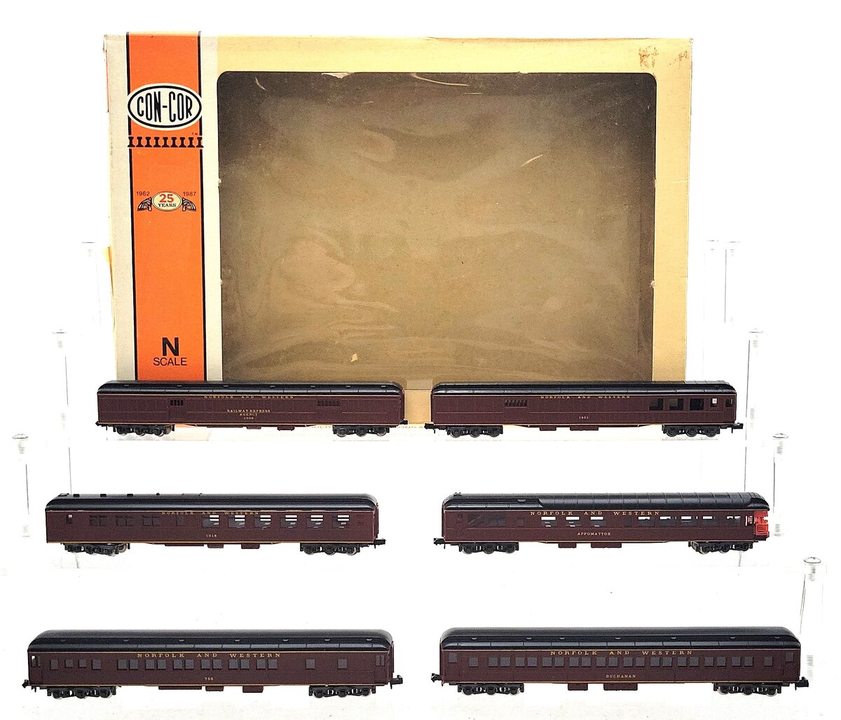 Con-Cor 0003-570012 N Norfolk and Western Heavyweight Passenger Cars (Set of 6) LN/Box