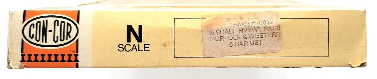 Con-Cor 0003-570012 N Norfolk and Western Heavyweight Passenger Cars (Set of 6) LN/Box