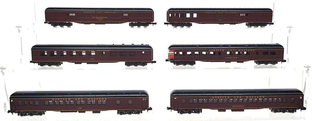 Con-Cor 0003-570012 N Norfolk and Western Heavyweight Passenger Cars (Set of 6) LN/Box