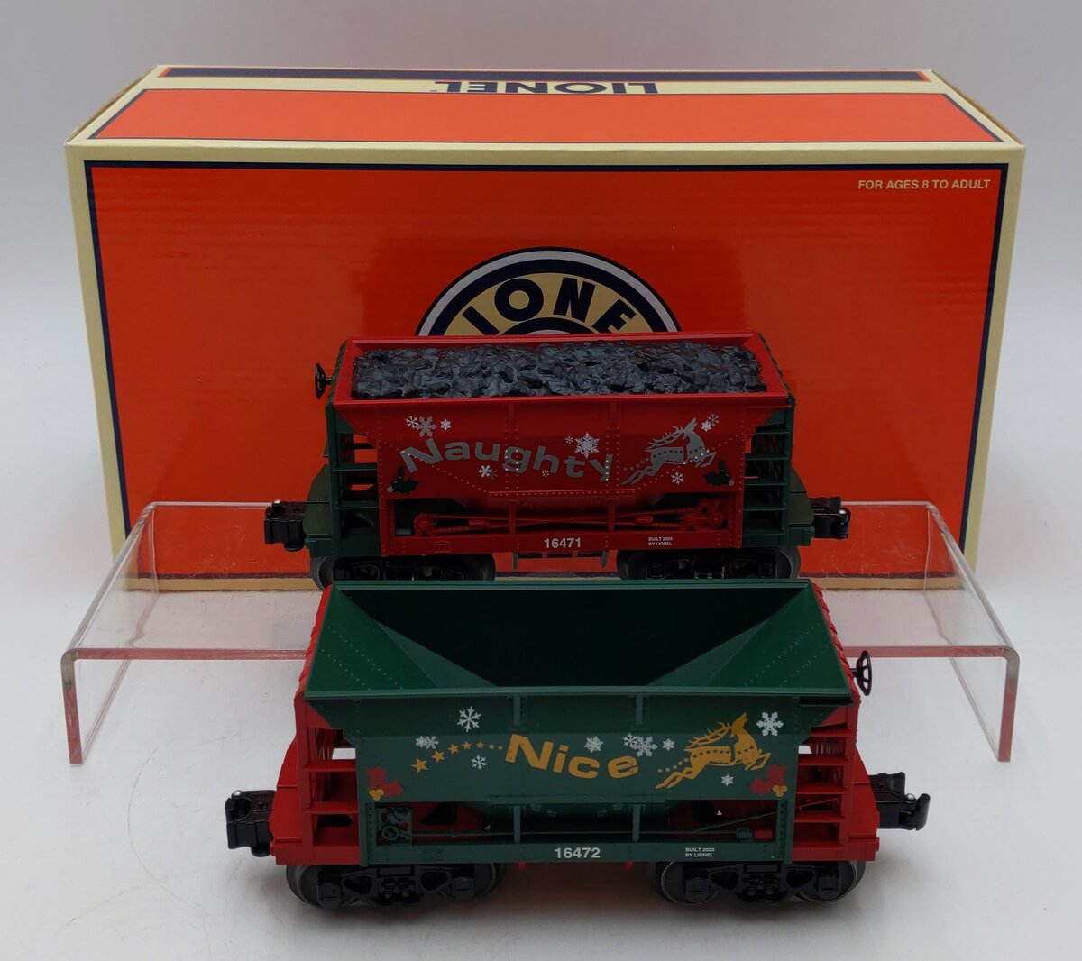 Lionel 6-16470 Naughty and Nice Ore Car (Set of 2) EX/Box
