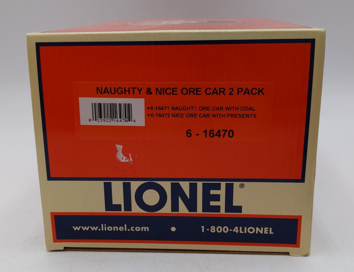 Lionel 6-16470 Naughty and Nice Ore Car (Set of 2) EX/Box