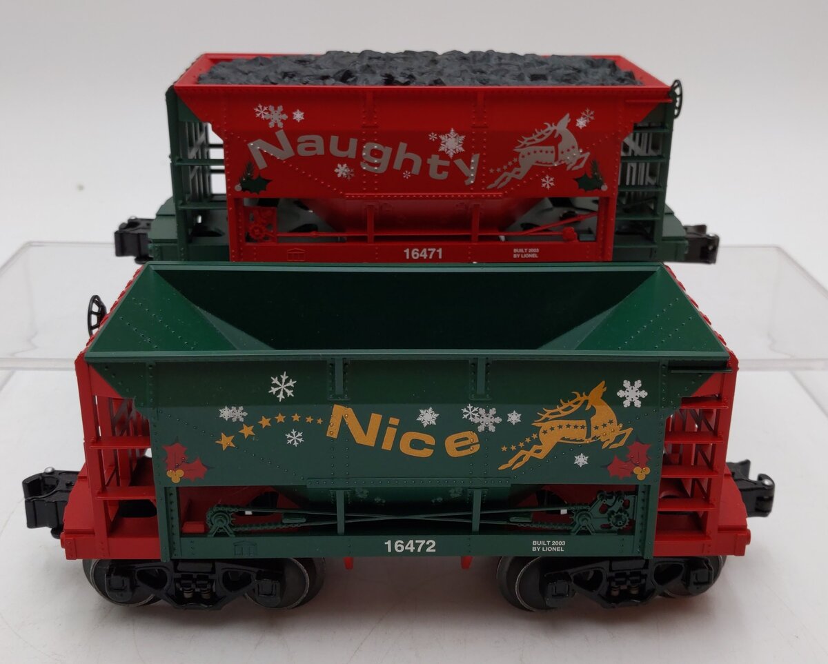 Lionel 6-16470 Naughty and Nice Ore Car (Set of 2) EX/Box