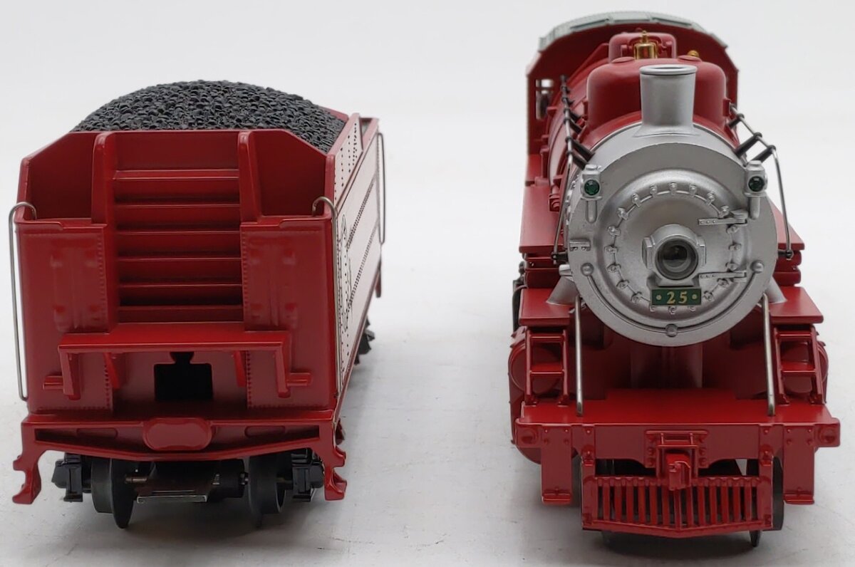 Lionel 6-28699 O Gauge Holiday Red 2-8-2 Steam Locomotive & Tender #25 EX/Box