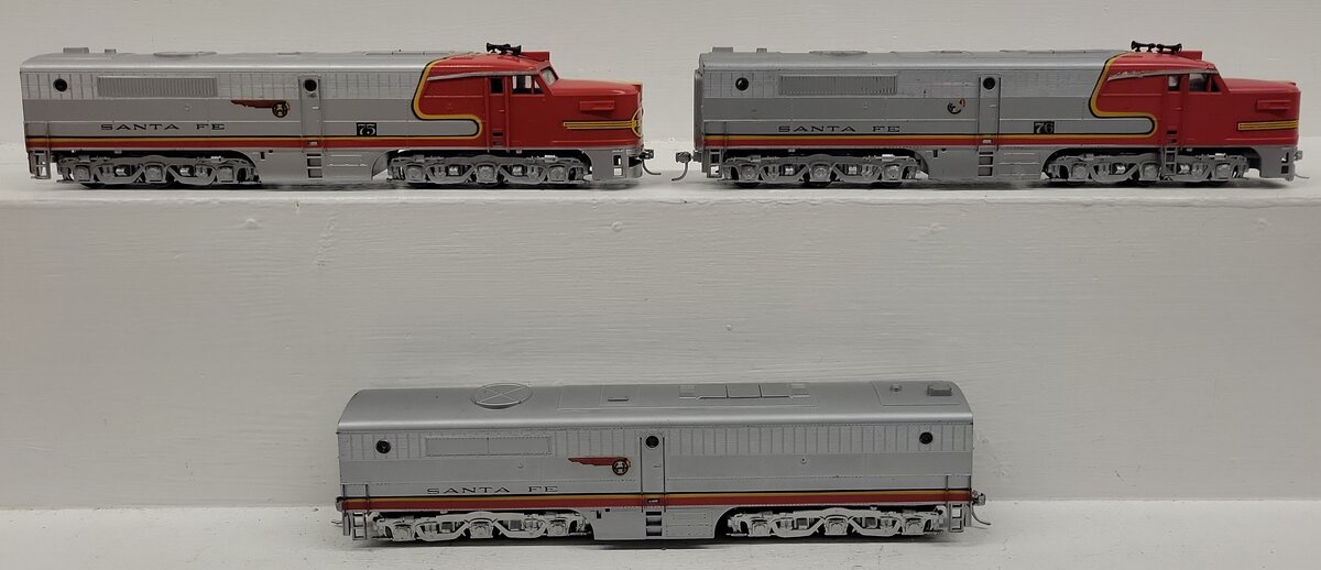 Athearn HO Scale Santa Fe ABA Assorted Diesel Locomotives [3] VG