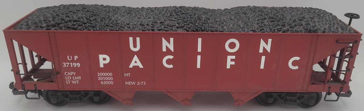 Bachmann 98201 G Scale Union Pacific 3 Bay Hopper #37199 w/ Coal Load VG/Box