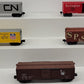 KMT O Gauge Assorted Freight Cars; 574105, 205300, 112237, 392885, [5] VG/Box
