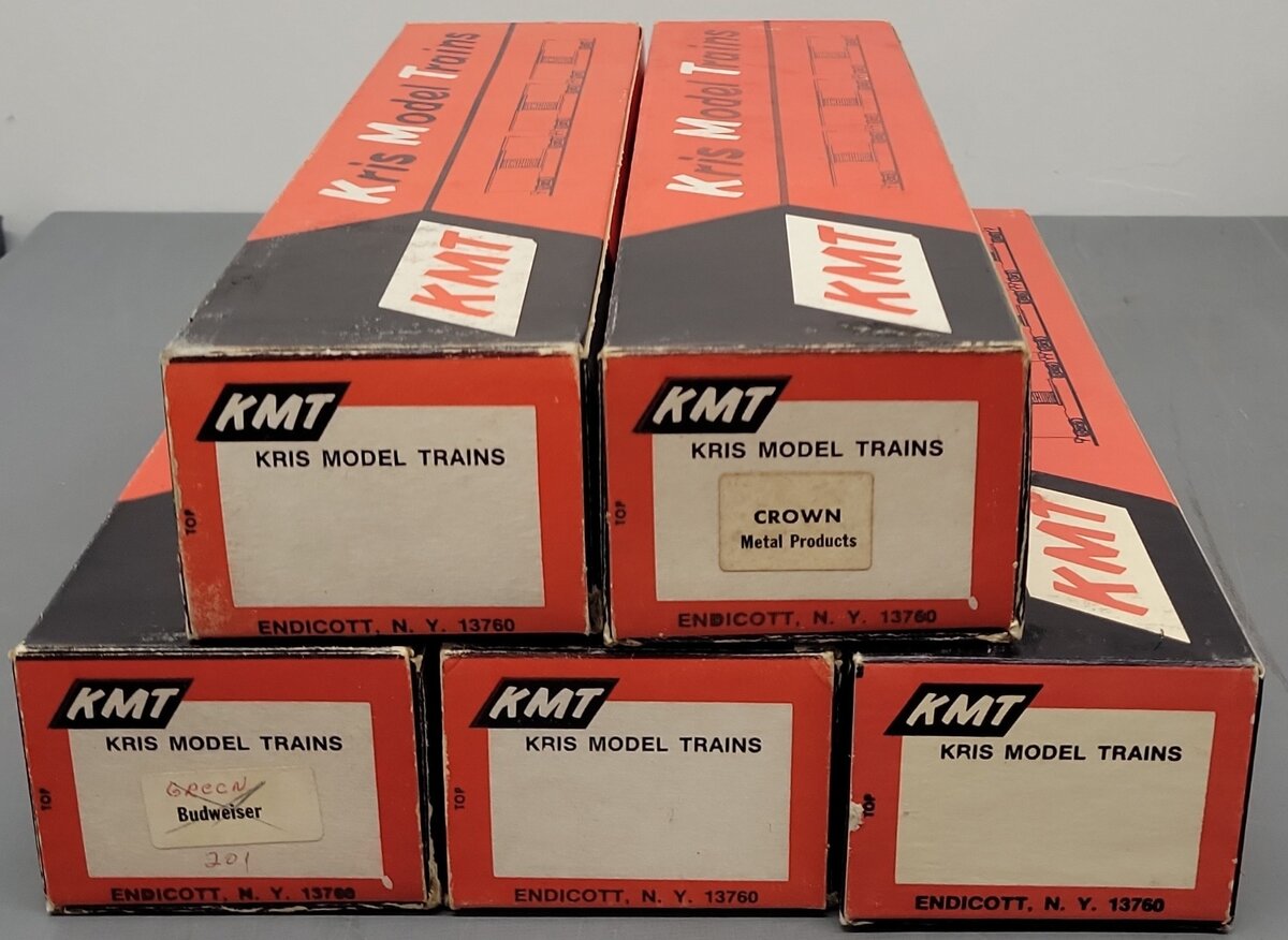 KMT O Gauge Assorted Freight Cars; 574105, 205300, 112237, 392885, [5] VG/Box