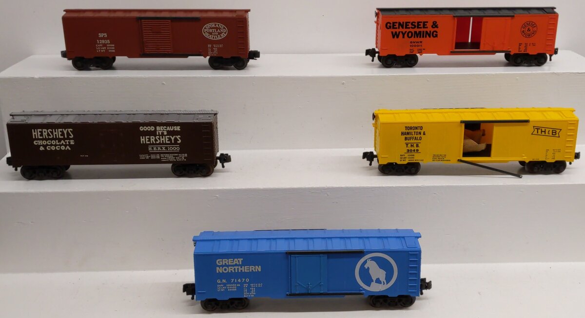 KMT O Gauge Assorted Freight Cars; 71470, 1000, 3049, 12935, 10011, [5]/Box