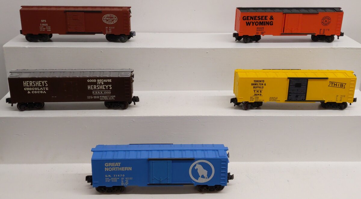 KMT O Gauge Assorted Freight Cars; 71470, 1000, 3049, 12935, 10011, [5]/Box