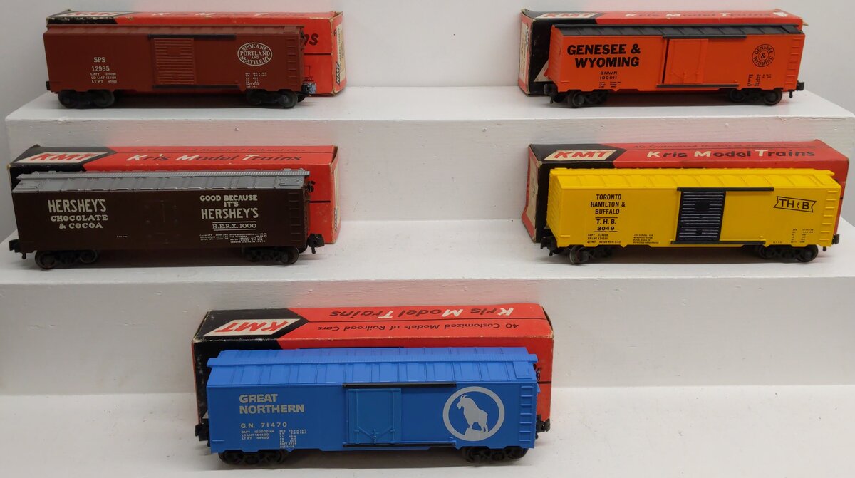 KMT O Gauge Assorted Freight Cars; 71470, 1000, 3049, 12935, 10011, [5]/Box
