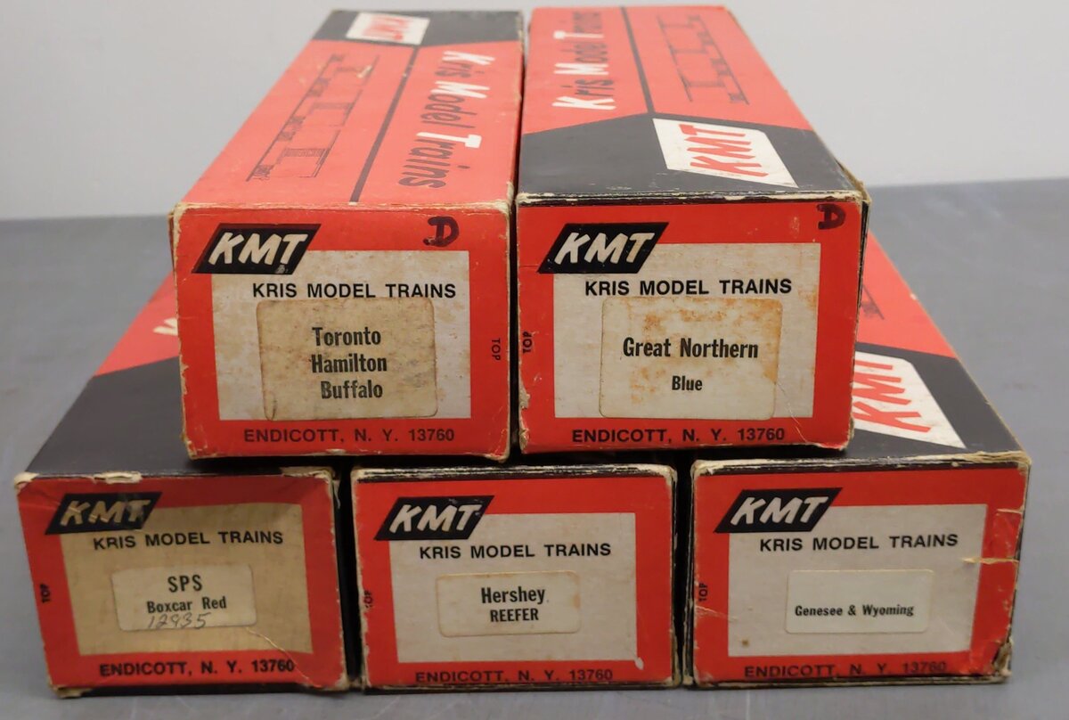 KMT O Gauge Assorted Freight Cars; 71470, 1000, 3049, 12935, 10011, [5]/Box
