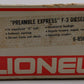 Lionel 6-8568 O Gauge Preamble Express F3 A Diesel Locomotive #8568 EX/Box