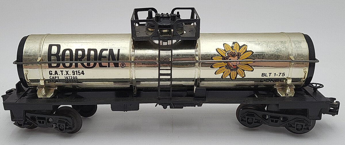 Lionel 6-9154 O Gauge Bordens Plated Gold Tank Car EX/Box