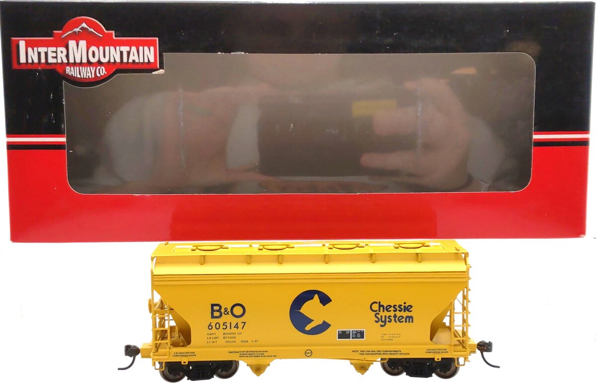InterMountain H1067E HO B&O Chessie System ACF 2-Bay Covered Hopper #605147 LN/Box