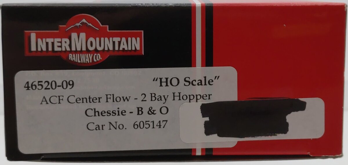 InterMountain H1067E HO B&O Chessie System ACF 2-Bay Covered Hopper #605147 LN/Box