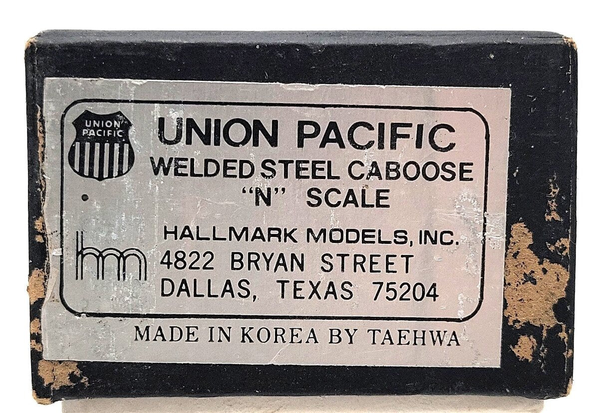 Hallmark Models N Scale BRASS Custom Painted Union Pacific Riveted Steel Caboose/Box