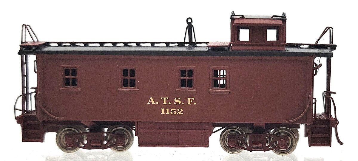 Pecos River Brass N Scale BRASS Santa Fe Wood Caboose #1152 EX/Box
