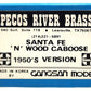 Pecos River Brass N Scale BRASS Santa Fe Wood Caboose #1152 EX/Box