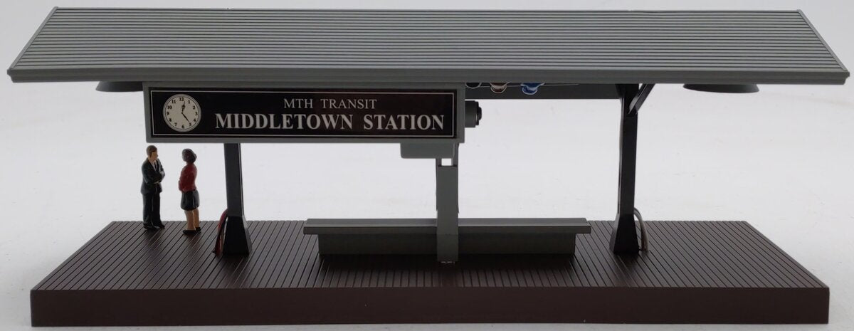 MTH 30-9107 O Gauge Middletown Operating Station Platform w/Gray Roof EX/Box