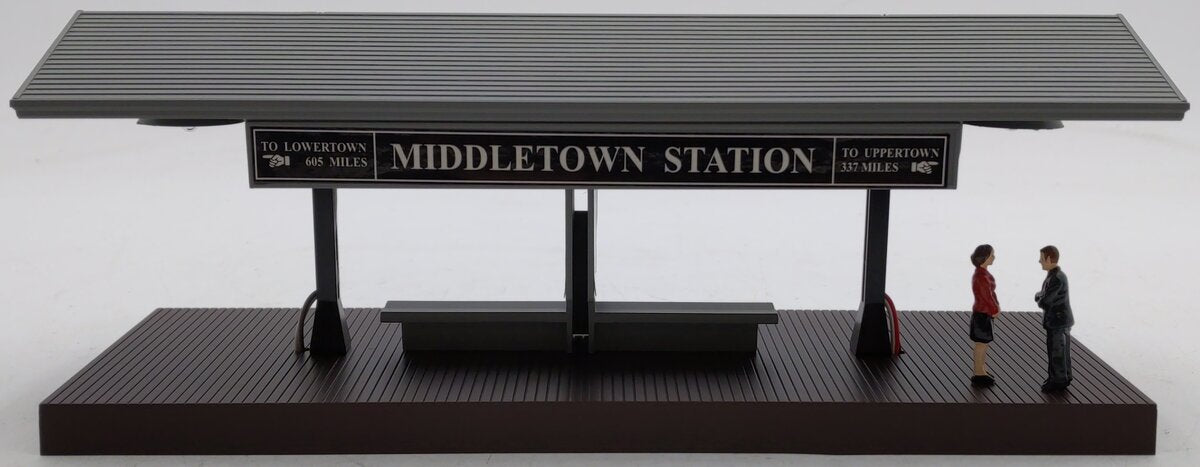 MTH 30-9107 O Gauge Middletown Operating Station Platform w/Gray Roof EX/Box