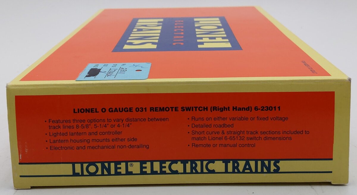 Lionel 6-23011 O O31 Right Hand Remote Control Switch Turnout LN/Box