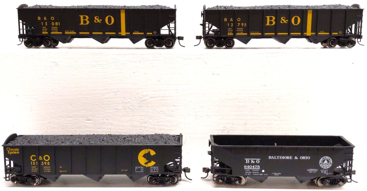 Atlas HO Scale Assorted Hopper Cars [4] LN/Box