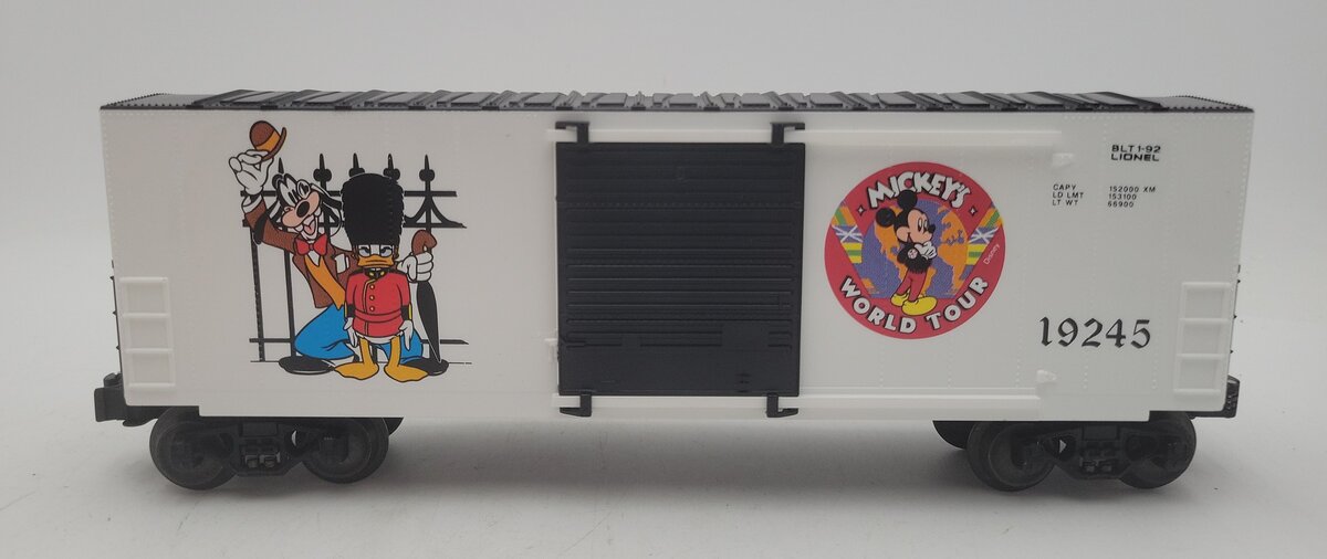 Lionel 6-19245 O Gauge Disney Mickey‘s World Tour Hi Cube Boxcar #19245 EX/Box