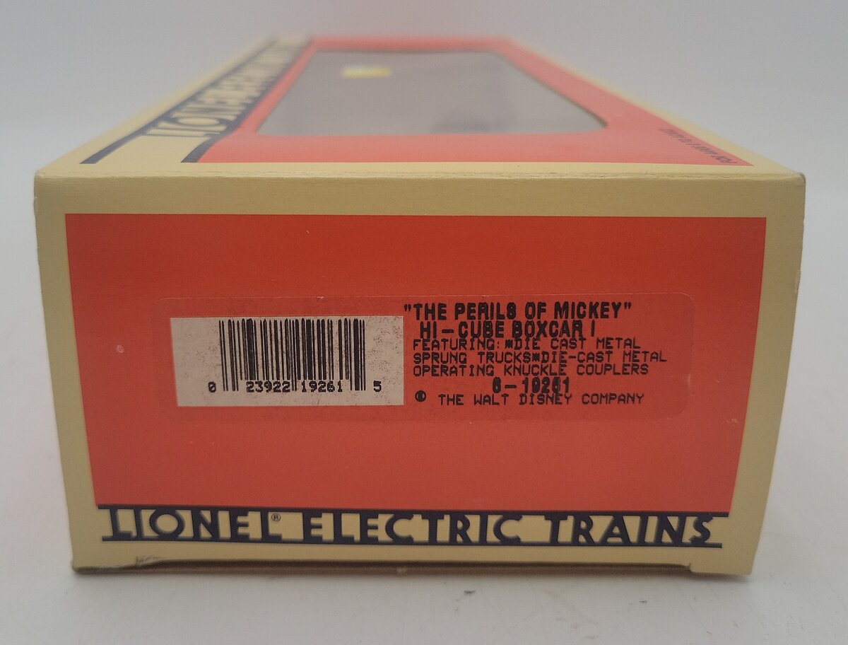 Lionel 6-19261 O Gauge Disney Perils of Mickey Hi-Cube Boxcar LN/Box