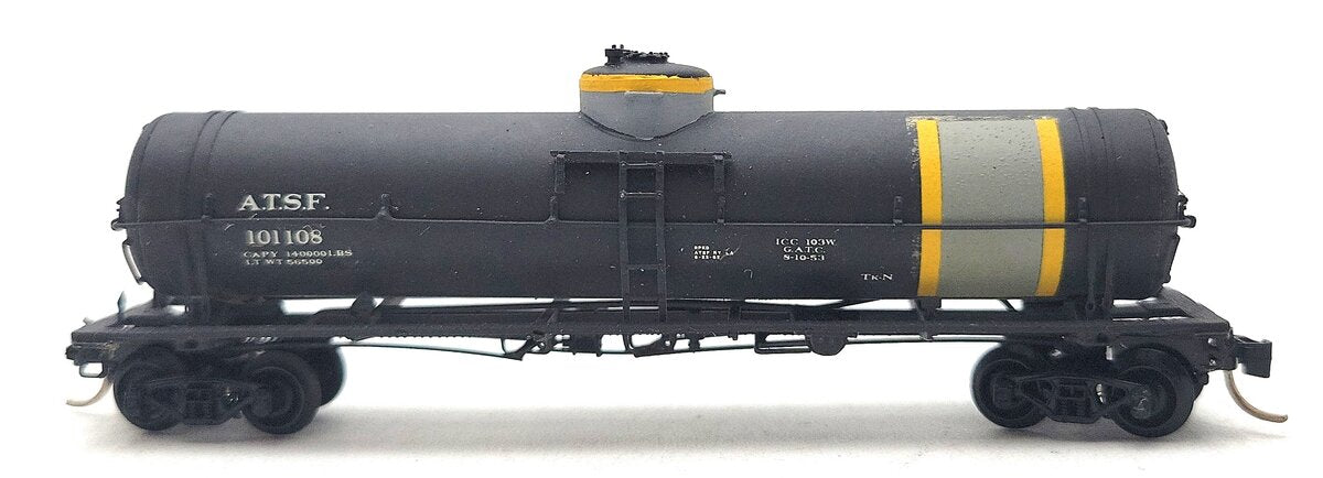 Pecos River Brass N Scale BRASS Santa Fe Tank Car #101108 EX/Box