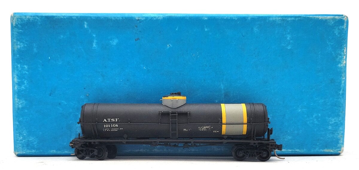 Pecos River Brass N Scale BRASS Santa Fe Tank Car #101108 EX/Box