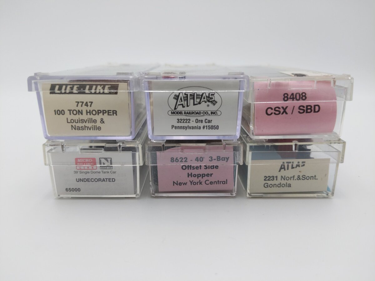 Atlas and Others N Scale Assorted Freight Cars #7700, #15050, #904855 [6] EX/Box