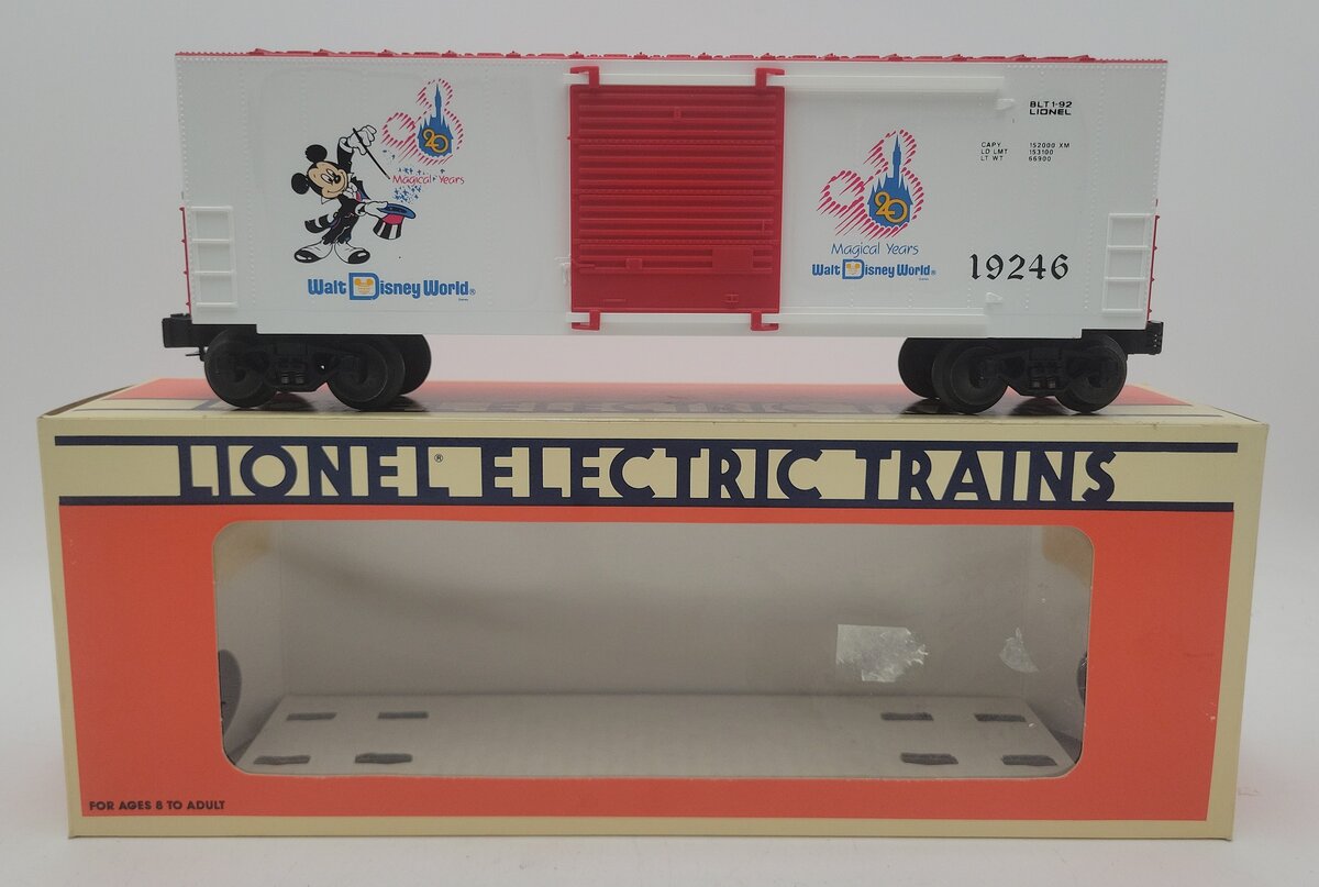 Lionel 6-19246 O Gauge Walt Disney World 20th Anniversary Hi Cube Boxcar #19246 EX/Box