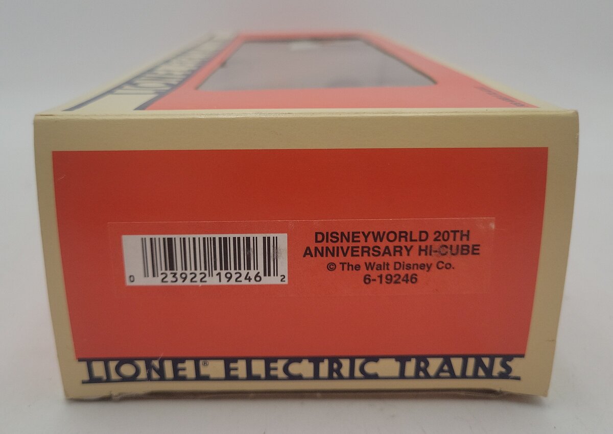 Lionel 6-19246 O Gauge Walt Disney World 20th Anniversary Hi Cube Boxcar #19246 EX/Box