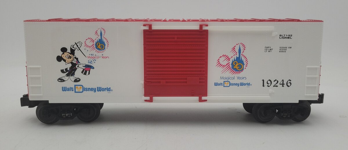 Lionel 6-19246 O Gauge Walt Disney World 20th Anniversary Hi Cube Boxcar #19246 EX/Box
